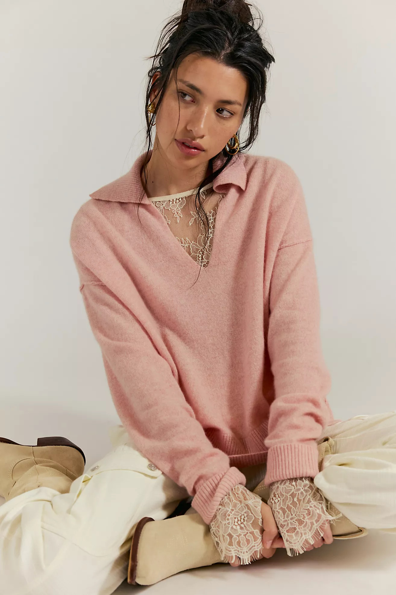 Eloura Cashmere Henley Sweater | Free People (Global - UK&FR Excluded)