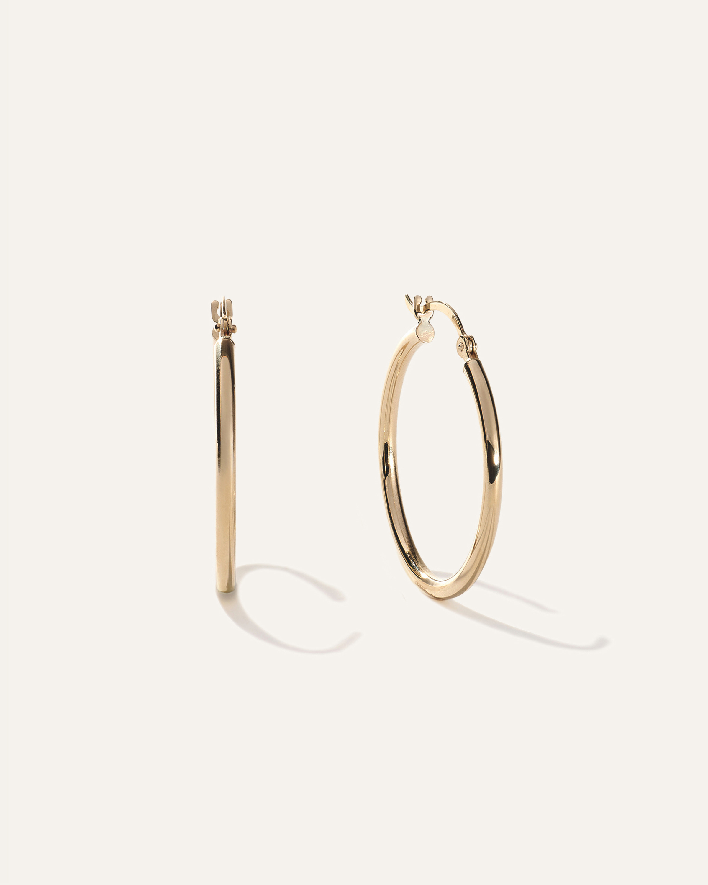 Quince | Women's 14K Gold Tube Hoop Earrings in Yellow Gold, Size 35mm | Quince