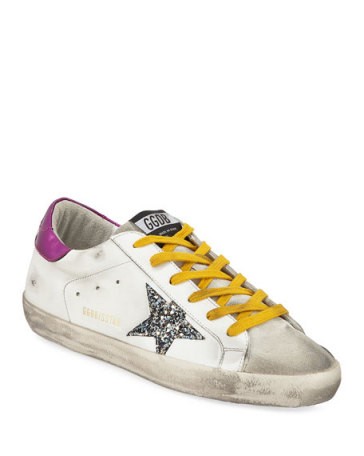 Golden Goose Superstar Mixed-Media Sneakers | Neiman Marcus