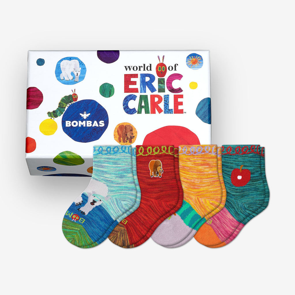 Toddler Lightweight Eric Carle Calf Sock 4-Pack Gift Box | Bombas