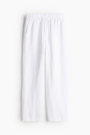 Linen-blend Tapered Pants | H&M (US + CA)