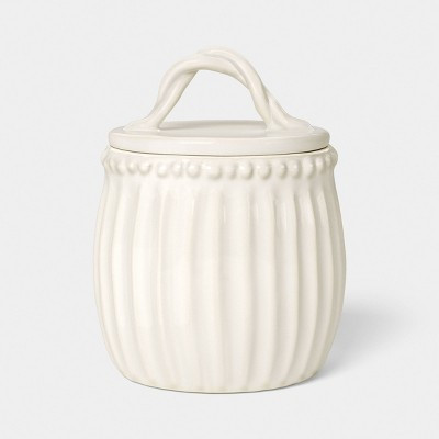 Beaded Cream Ceramic Small Canister - Threshold™ | Target
