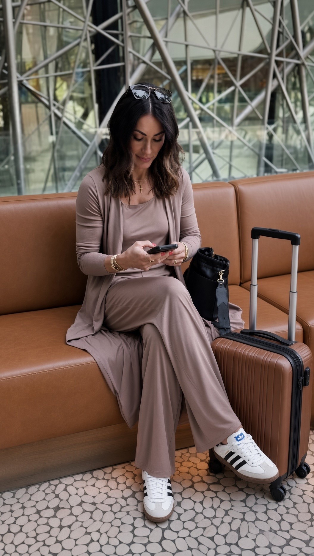 New color, same vacation mood! 🤎✈️ This travel set now comes in many gorgeous colors 
Three easy pieces to wear together or mix and match. Add sneakers for travel day, then switch to heels when you arrive.

Where would you wear it first

#LTKOver40 #LTKU #LTKTravel