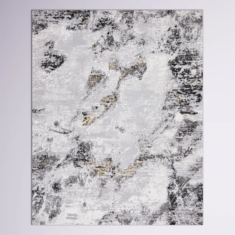 Ambrose Gray/Gold/Black Area Rug | Wayfair Professional