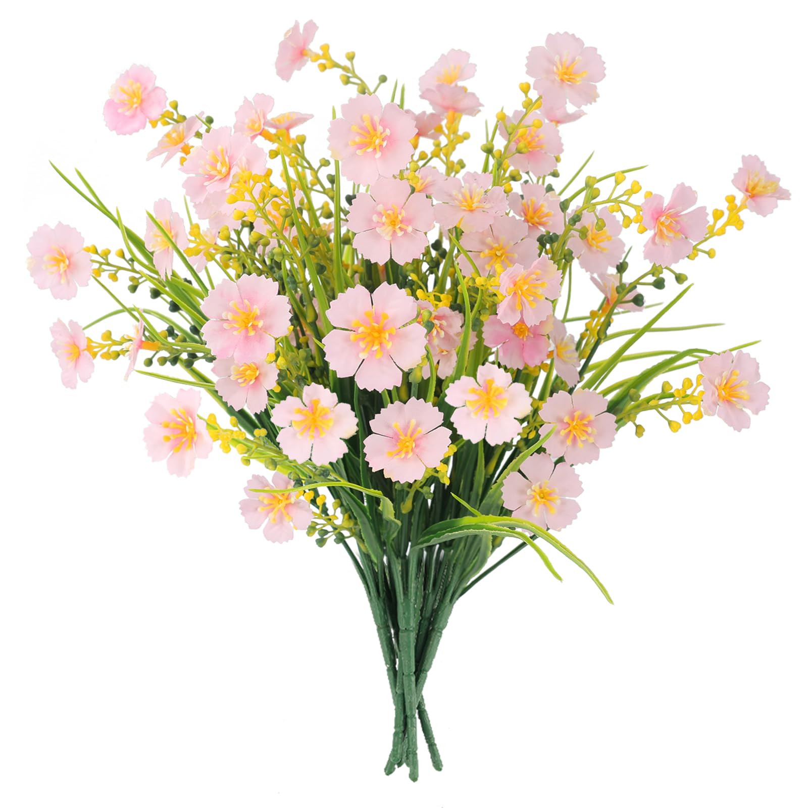 MACTING 6 Bundles Artificial Outdoor Flowers UV Resistant No Fade Flowers Spring Fake Plastic Flo... | Amazon (US)