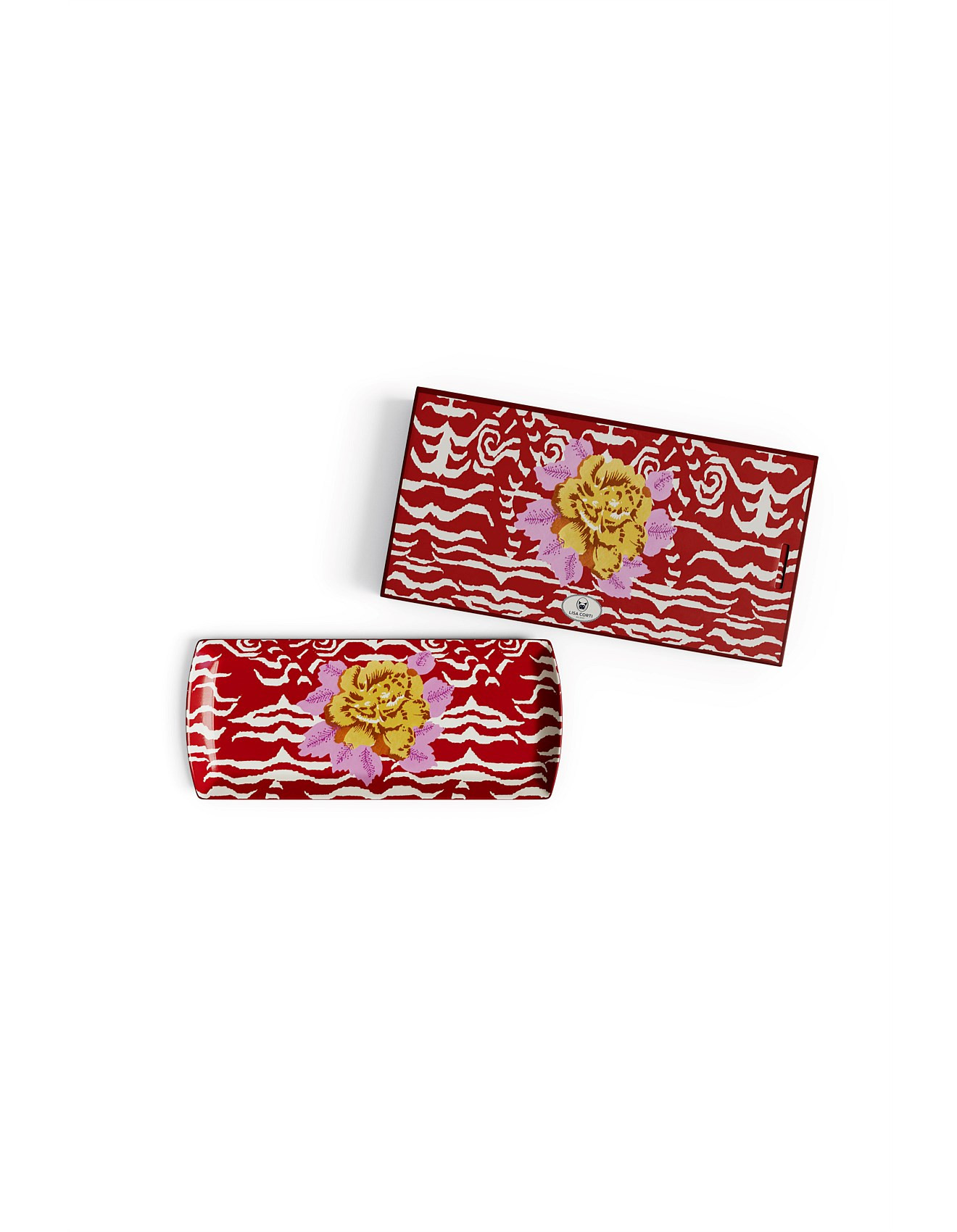 INDIAN TIGER RECTANGULAR TRAY RED 35x15cm | David Jones (Australia & New Zealand)