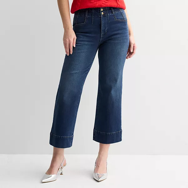 Women's LC Lauren Conrad Super High-Rise Wide Leg Cropped Pants | Kohl's