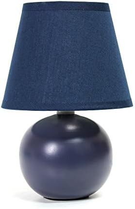 Simple Designs LT2008-BLU Mini Ceramic Globe Table Lamp, 8.78 x 5.55 x 5.55, Blue | Amazon (US)