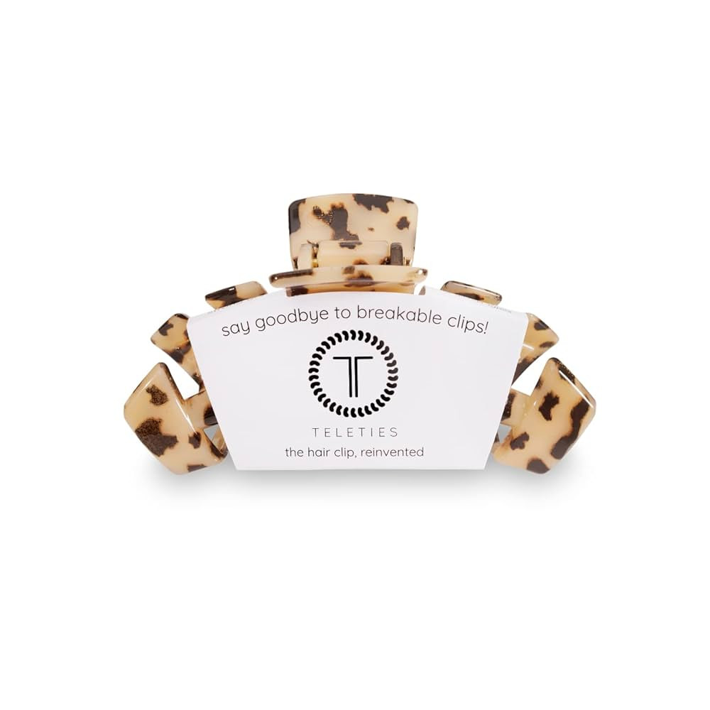 TELETIES - Large Hair Clip - Strong Grip, Bendable Teeth, Comfortable Curved Design - Ideal for T... | Amazon (US)