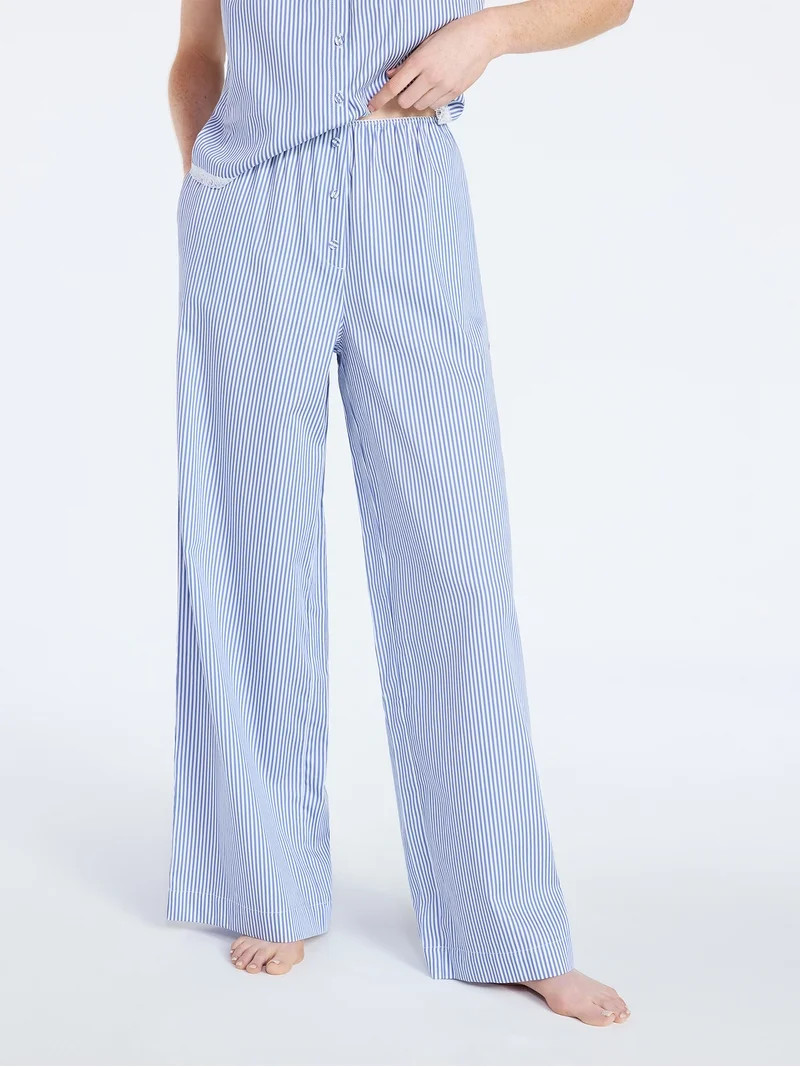 Joyspun Women's Poplin Sleep Pants, 31'' Inseam, Sizes XS-3X | Walmart (US)