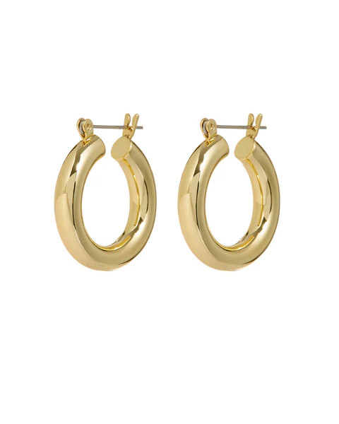 Baby Amalfi Tube Hoops- Gold | LUV AJ
