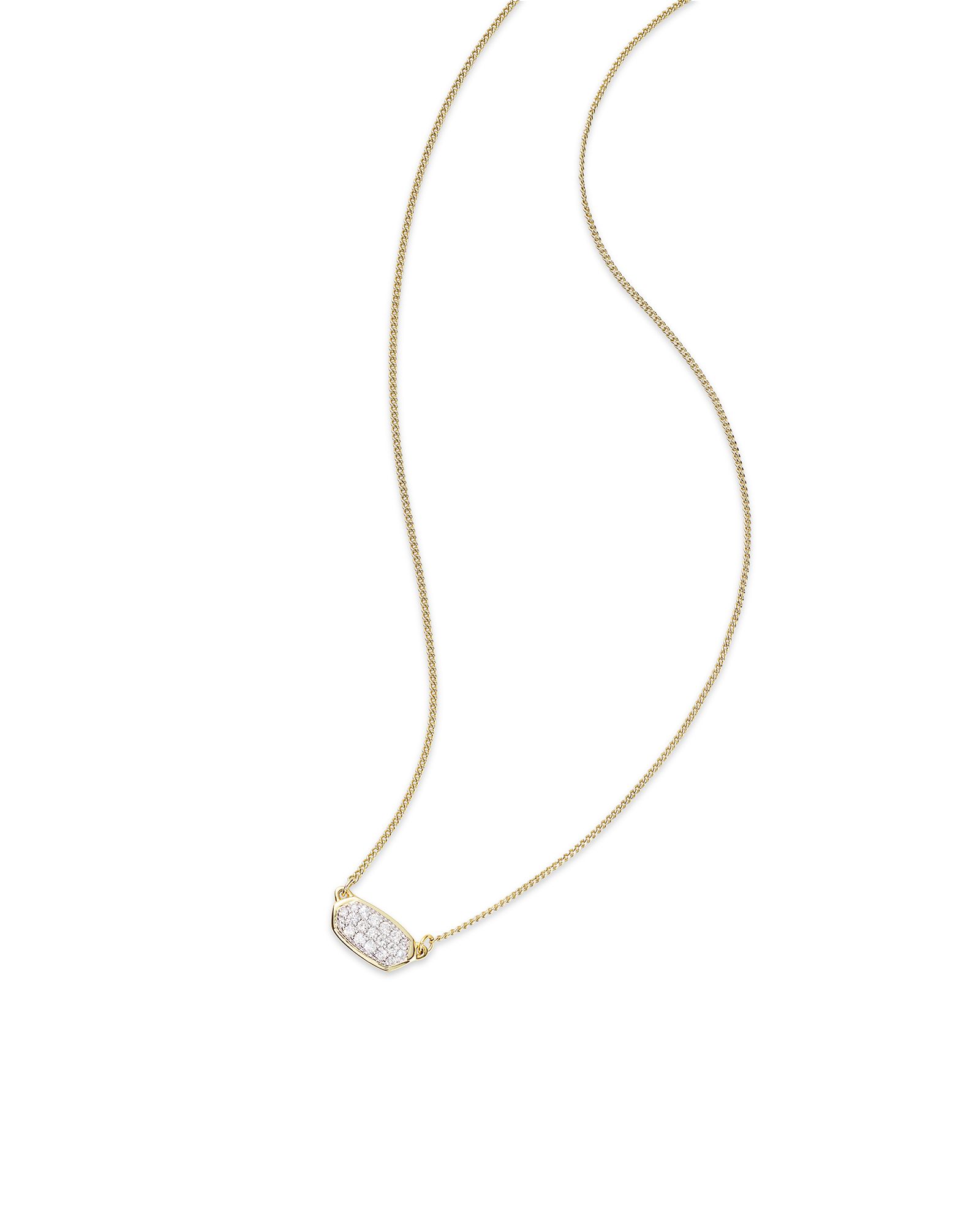 Lisa Pendant Necklace in Pave Diamond and 14k Yellow Gold | Kendra Scott