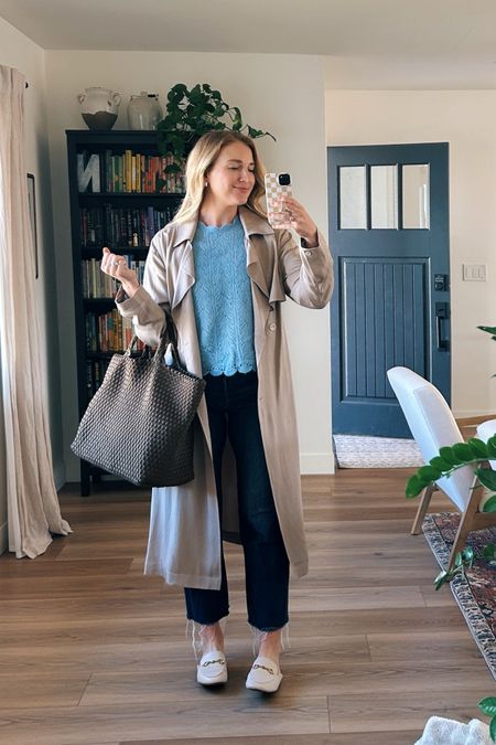 I can already tell I’m going to wear these jeans so much throughout the spring-I wore them a ton this winter with booties but the cropped raw hem just looks so cute with mules and sandals! Sézane’s Louison jumper, trench, and Naghedi st Barths tote 🩵

#LTKSeasonal #LTKSpringSale #LTKtravel