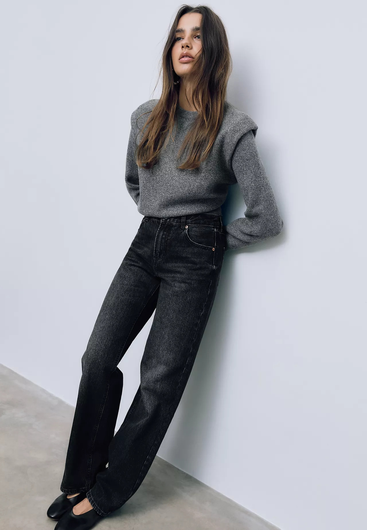 D92 straight wide-leg jeans | Stradivarius (UK)