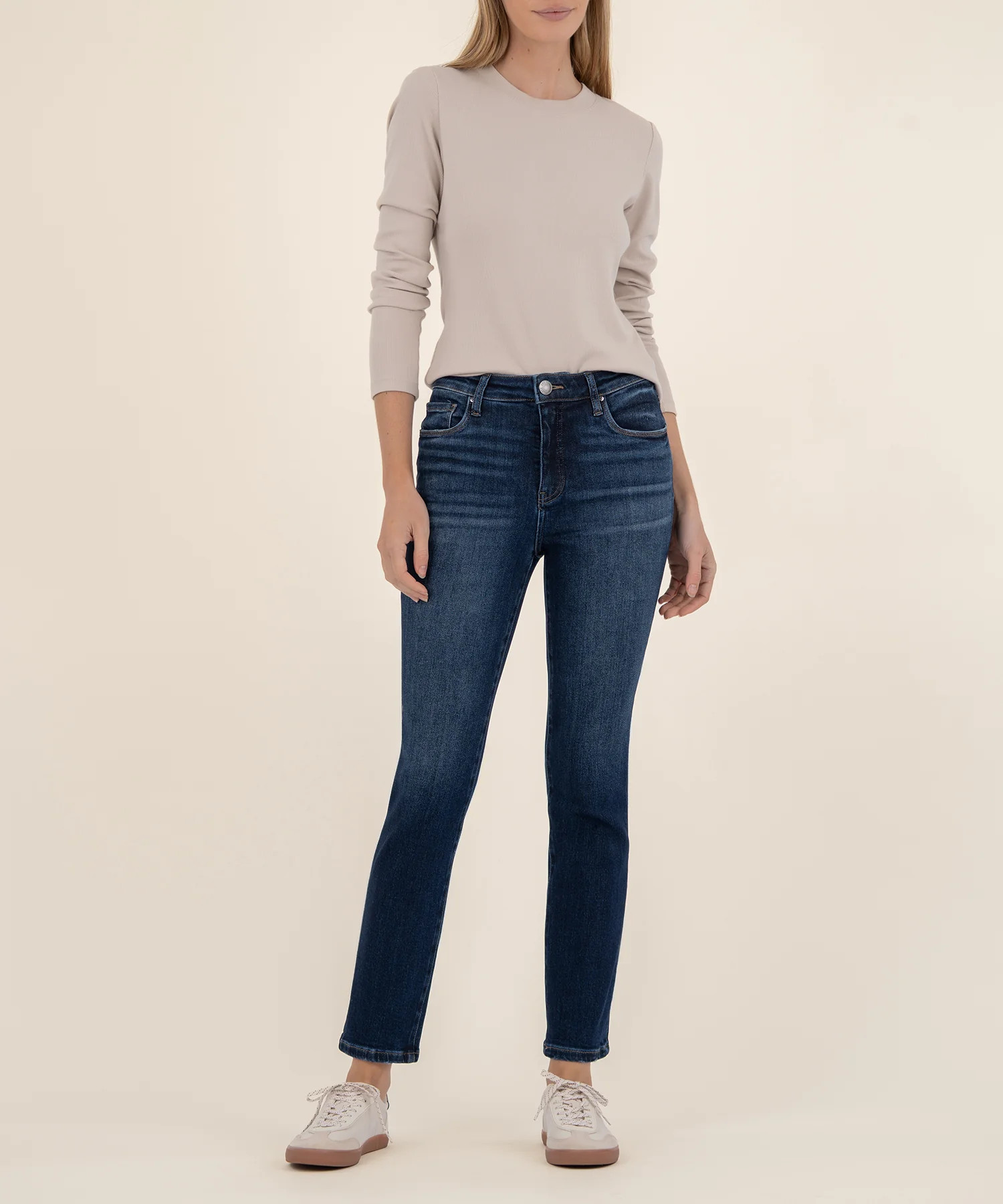 Reese High Rise Ankle Straight Leg - 00 / Enchantment W/Dk Stone Bse Wsh - Kut from the Kloth | Kut From Kloth