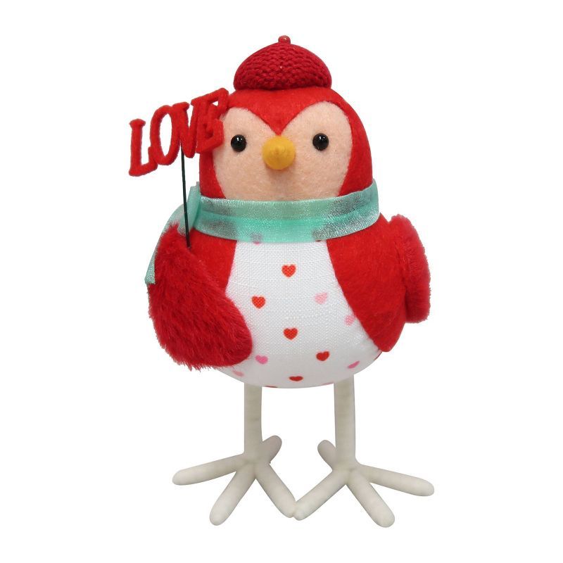 6.25" Fabric Valentine's Day Bird Figurine Holding 'Love' Sign - Spritz™ | Target