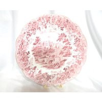 Vintage Red Transferware Dinner Plate Romantic England Haddon Hall Derbyshire 1960S 1970S | Etsy (US)