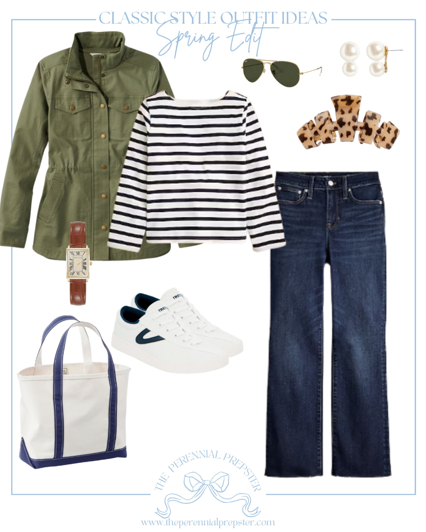 An easy everyday classic and preppy style spring outfit idea! Comfortable and casual yet put together and chic. Mom outfit idea 

#LTKStyleTip #LTKSeasonal