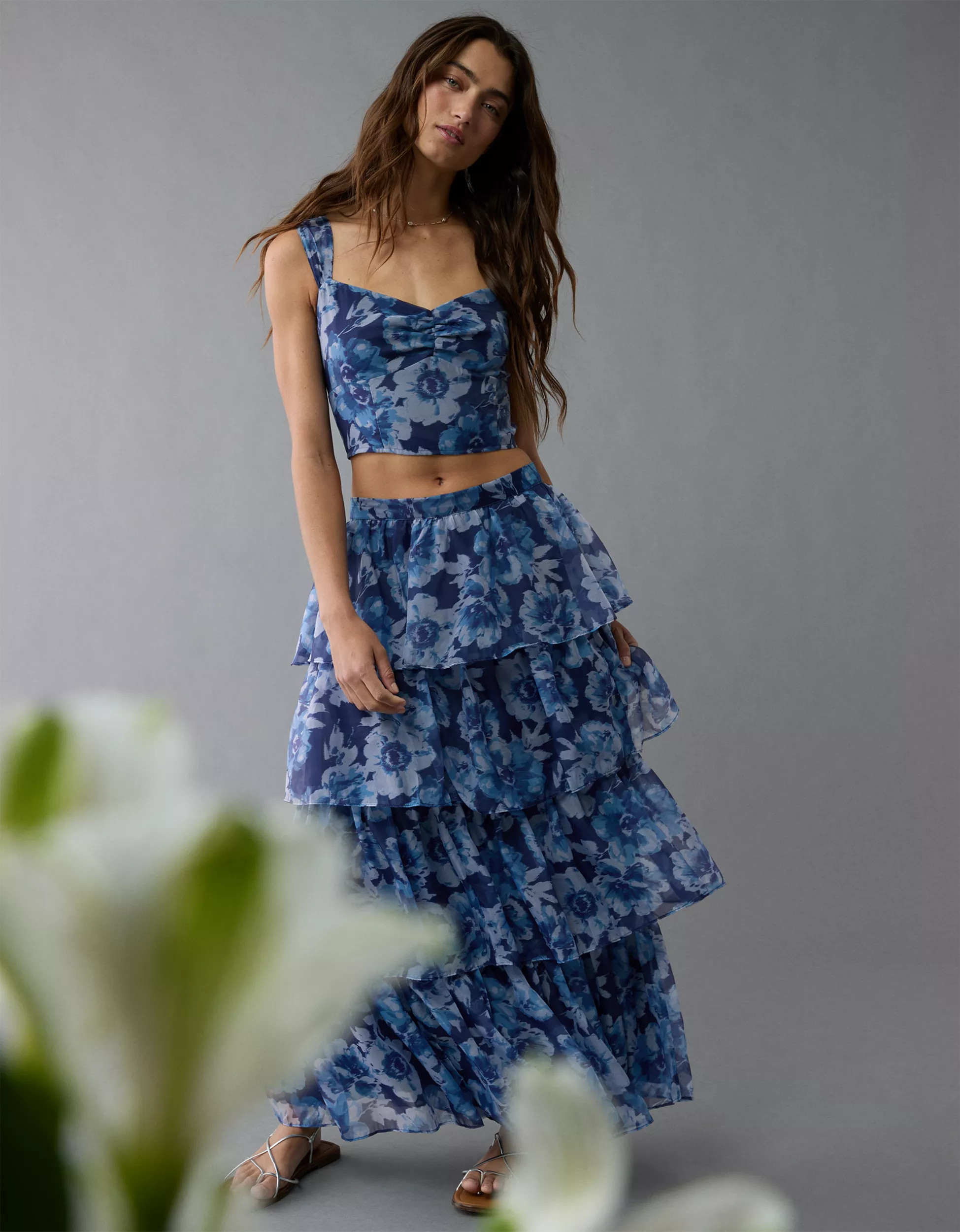 AE Floral Organza Maxi Skirt Set | American Eagle Outfitters (US & CA)