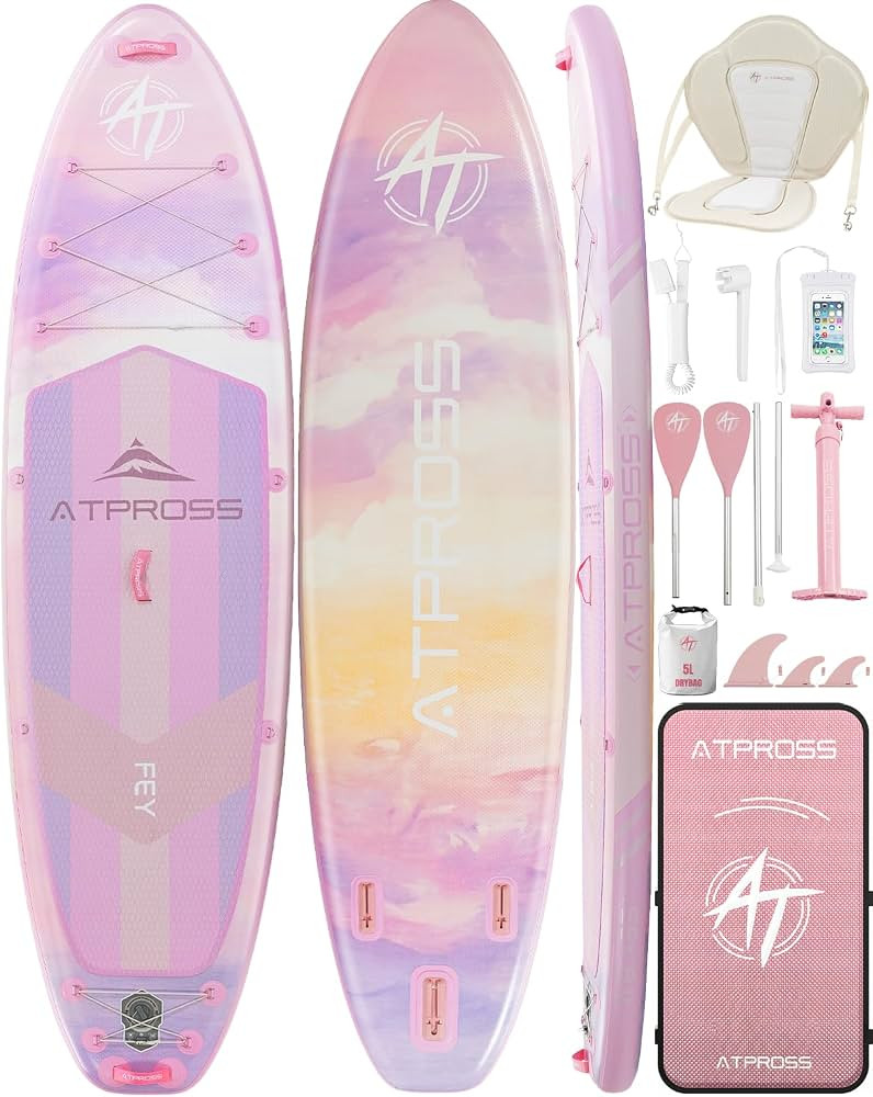 Inflatable Paddle Board, 450lbs Extra Wide Stand Up Paddleboard | Amazon (US)