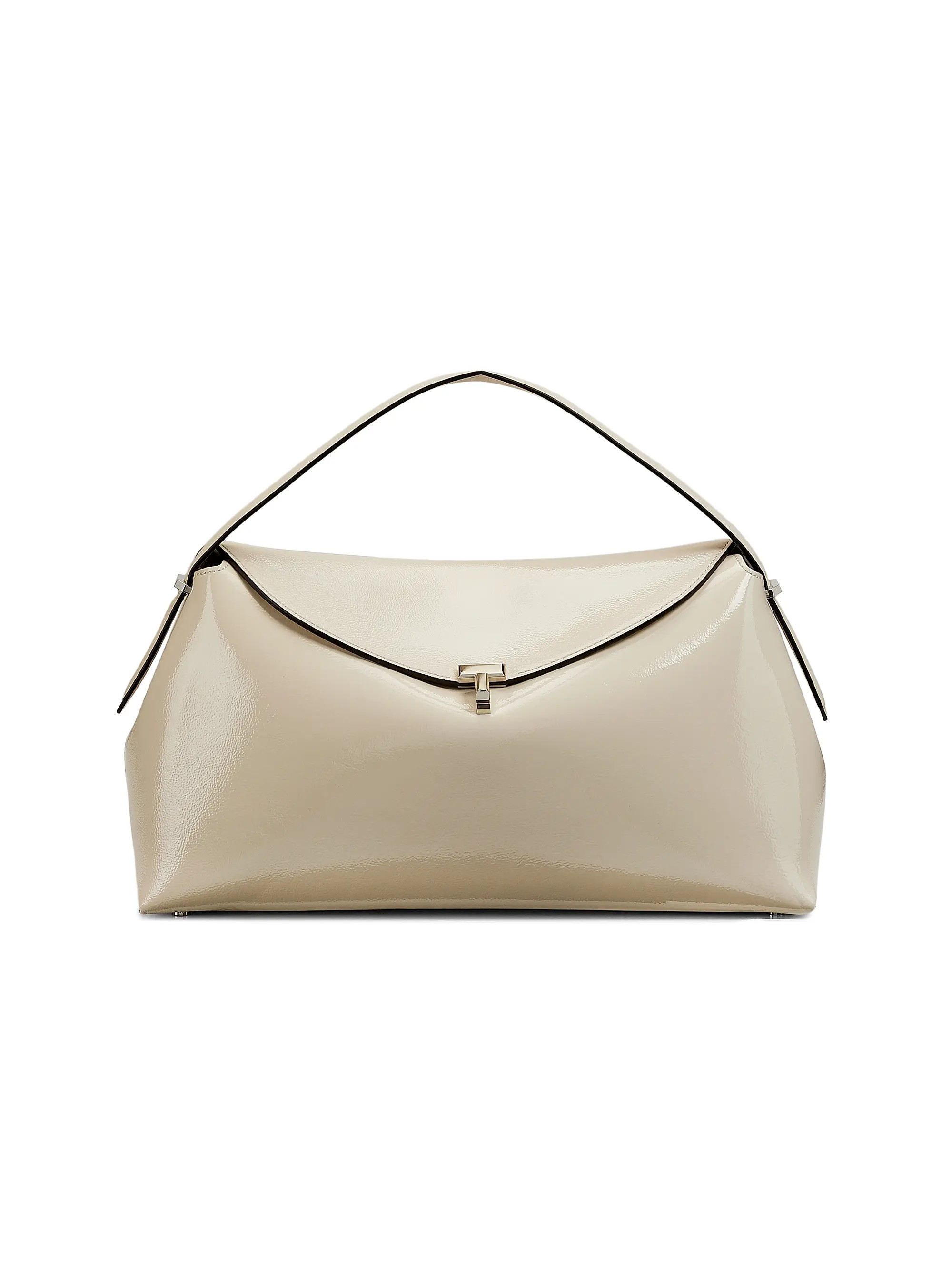 Toteme T-Lock Naplack Leather Top Handle Bag | Saks Fifth Avenue | Saks Fifth Avenue