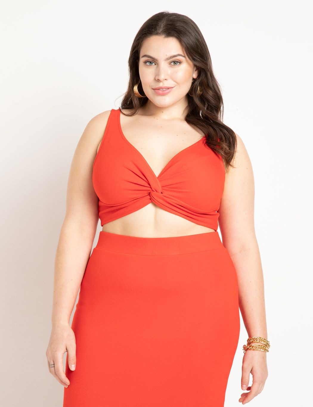 Bralette with Twist | Women's Plus Size Tops | ELOQUII | Eloquii