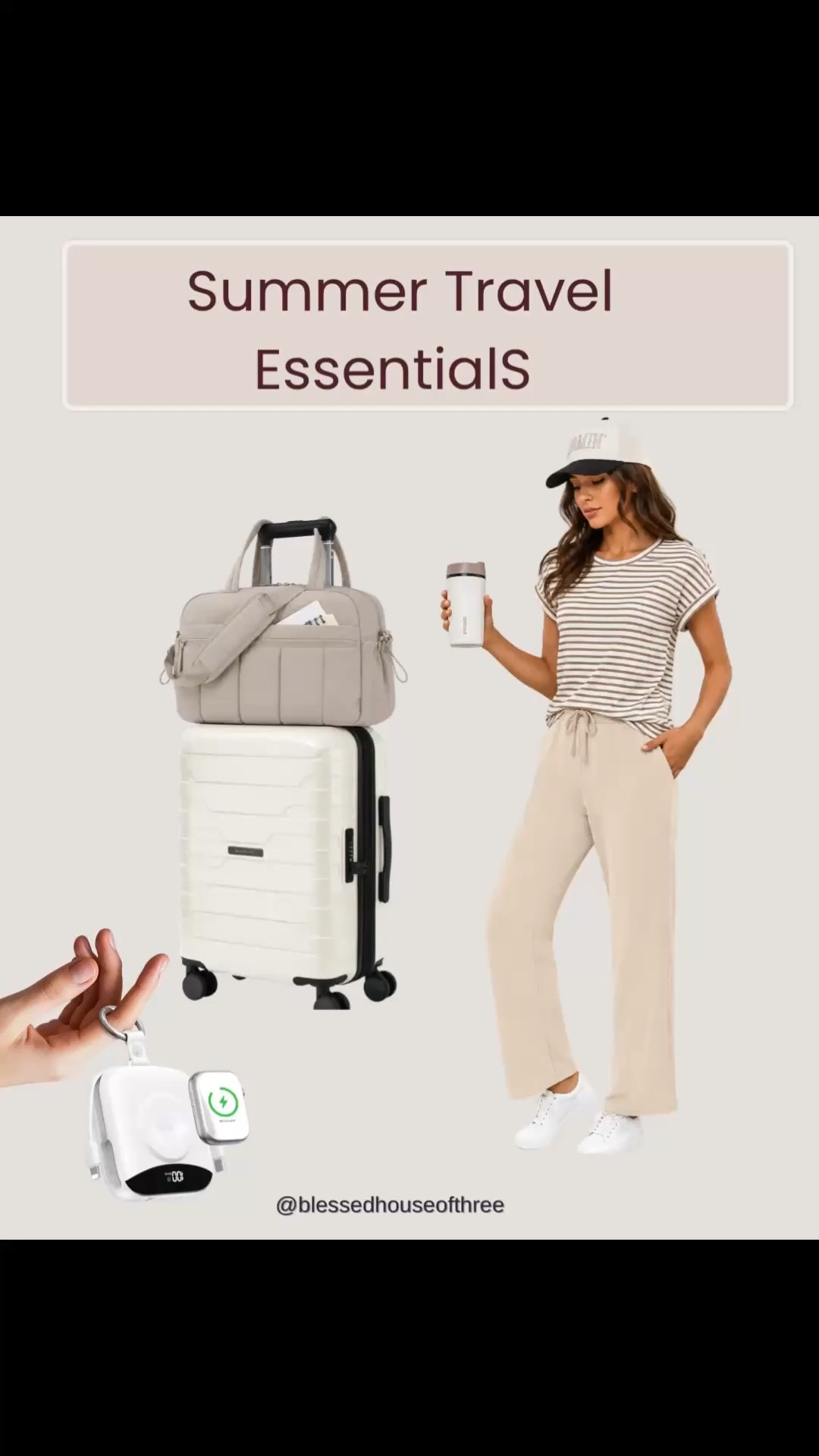 Summer travel season is here and these are the Amazon finds I actually pack and use. #affiliatelink From packing cubes and travel organizers to portable chargers, beauty tools, comfortable airport outfits, and carry-on essentials, these are the items that make travel easier, more organized, and a lot less stressful. Everything is affordable, practical, and carry-on friendly for weekend trips, summer vacations, and airport travel days.

#LTKTravel #LTKmomlife