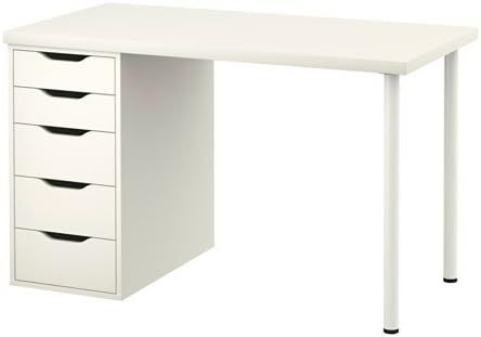 Ikea LINNMON Computer Table with Drawers, White 47 1/4x23 5/8", , 47 Inch, | Amazon (US)