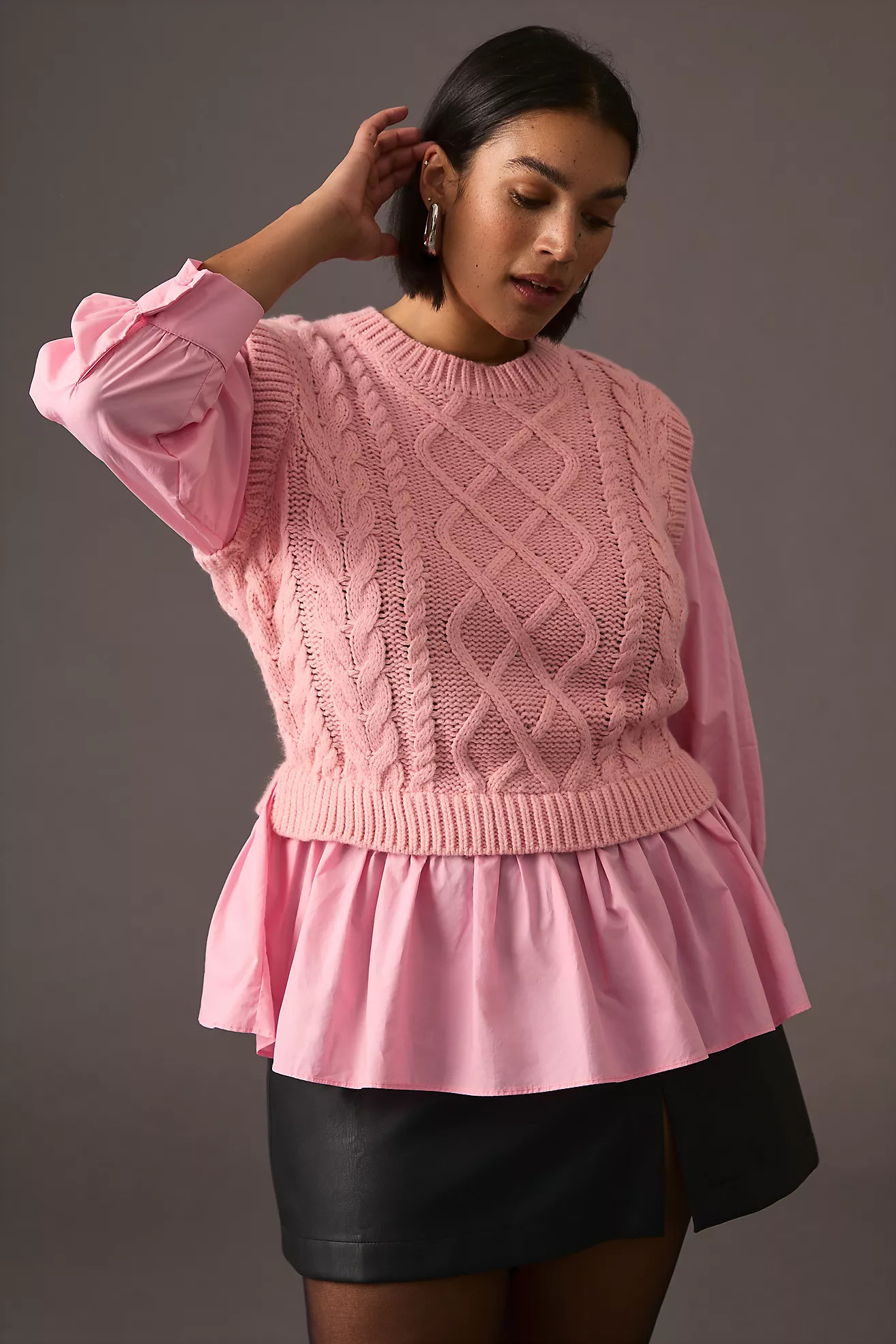 English Factory Mixed-Media Sweater | Anthropologie (US)