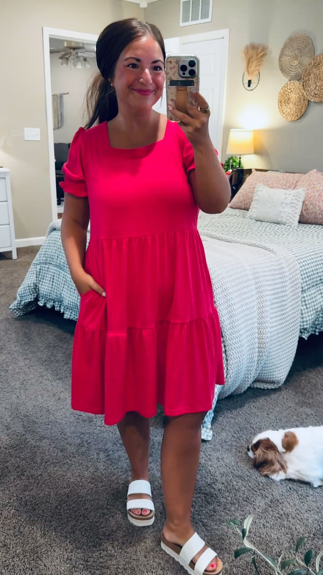 The cutest little pink dress! 💗 I love the flattering tiered fit, puff sleeves, and pockets—such an easy throw-on-and-go outfit! ✨


sandals: fit true to size // wearing a 5
dress: fits true to size // wearing a large 

 #LTKootd #LTKMidsize #LTKWorkwear