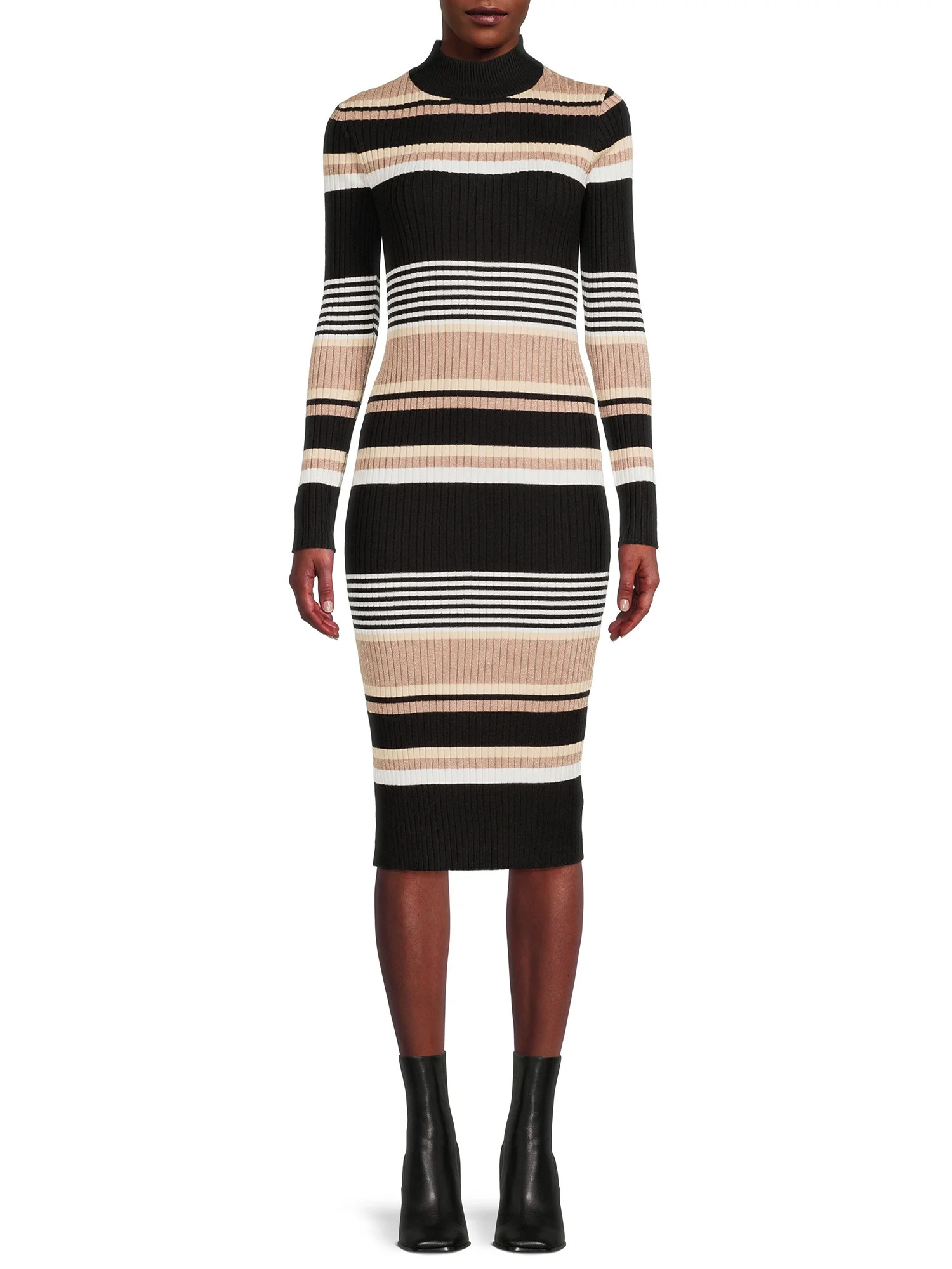 No Boundaries Juniors Lurex Stripe Dress | Walmart (US)
