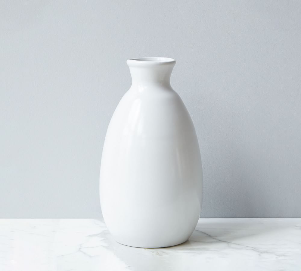 Mouth-Blown Ceramic Vases - Stone | Pottery Barn (US)