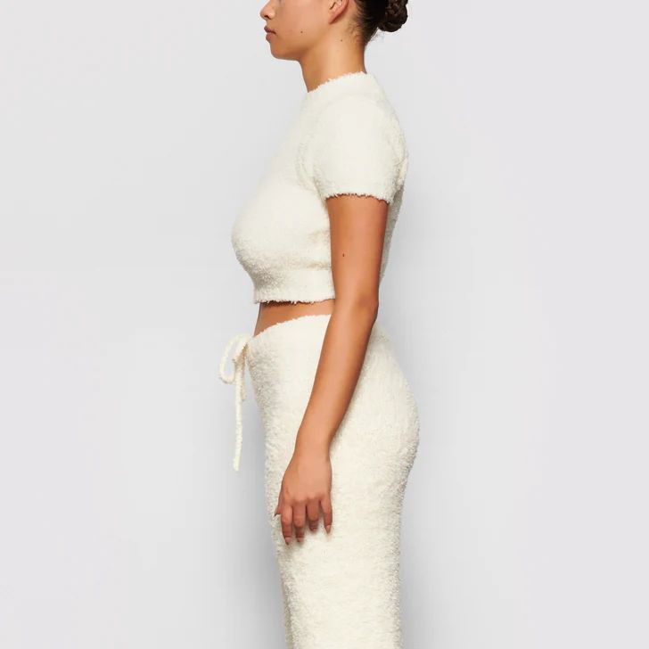 COZY KNIT CROPPED T-SHIRT | SKIMS (US)