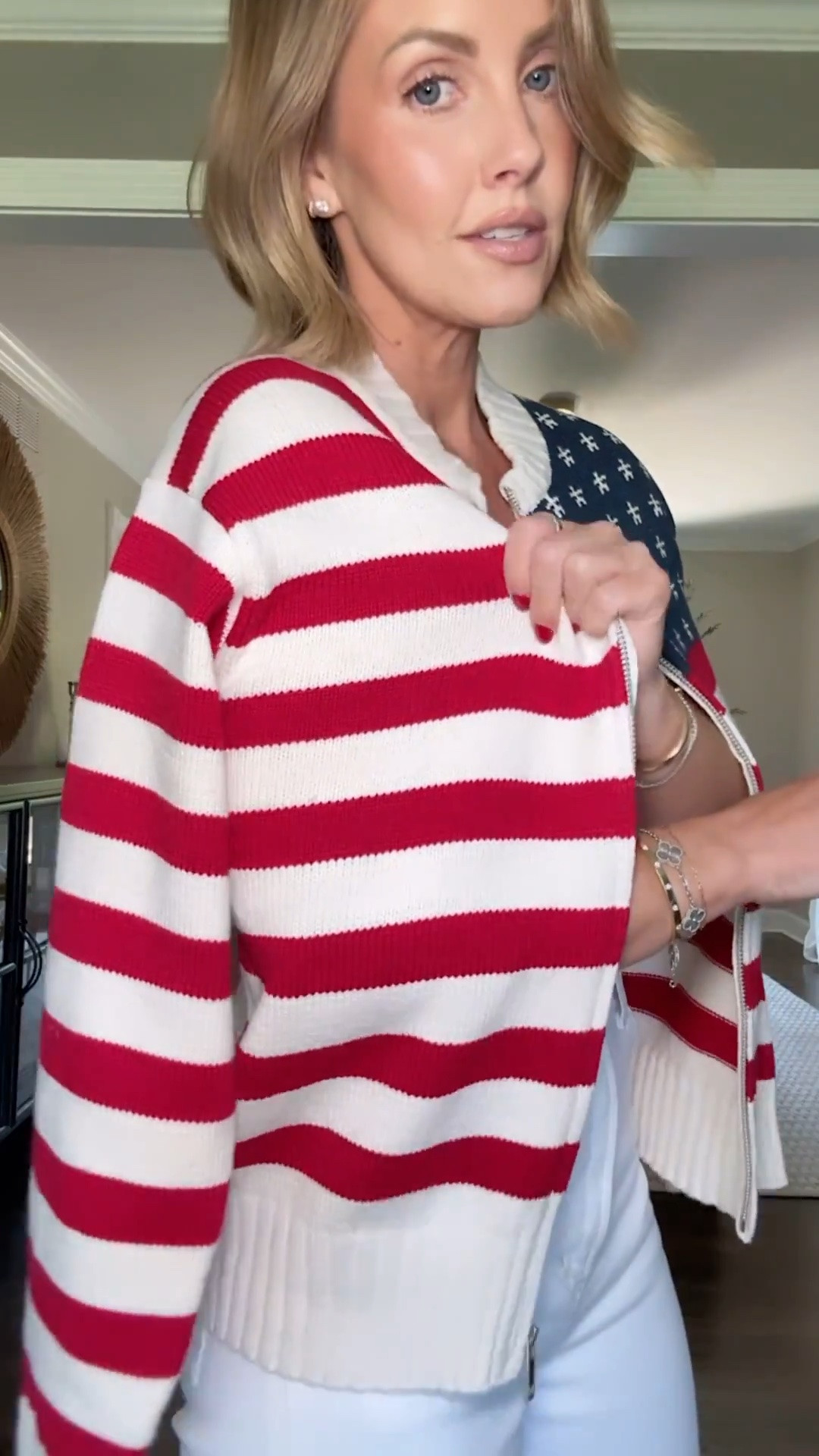How perfect is this cardigan from @Target for the 4th?!! So cute and you all loved it this month! Wearing with my Target tank that is 40% off and my favorite Agolde jeans from @Revolve! XS tank / XS sweater / 24 jeans

#LTKootd #LTKSeasonal #LTKOver40