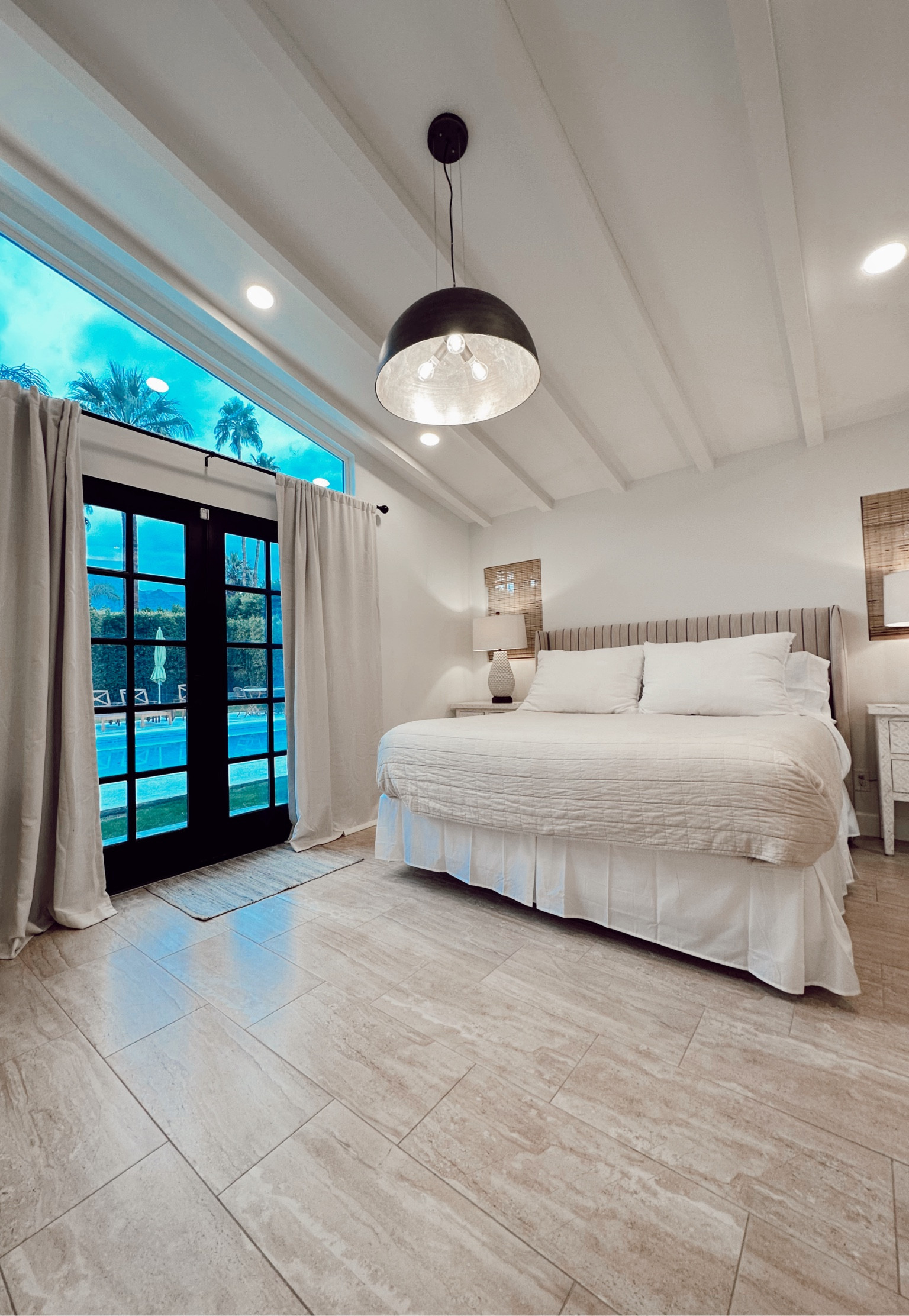 Bedroom
Primary bedroom guest bedroom
Linen bed
Comforter
Duvet 
King mattress
Curtains
Palms springs California travels

#LTKhome #LTKtravel