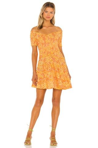 Poupette St Barth Soledad Mini Dress in Yellow Hortensia from Revolve.com | Revolve Clothing (Global)