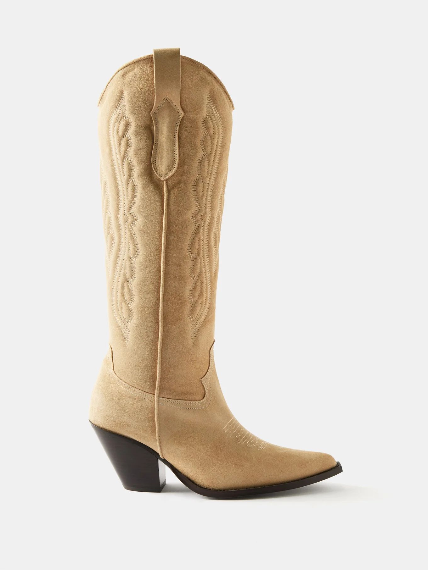 Suede knee-high cowboy boots | Matches (UK)