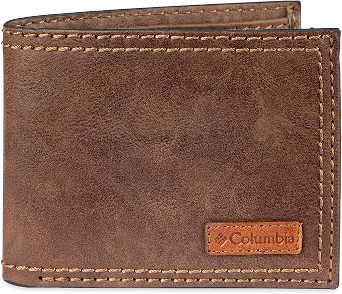 Columbia Men’s Leather Bifold Wallet – Everyday Wallet with Card Slots, ID Window & Bill Comp... | Amazon (US)