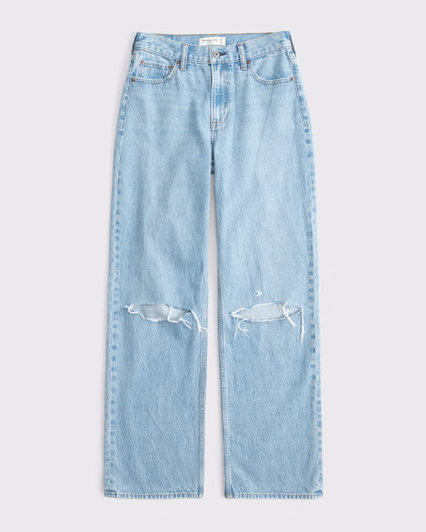 Curve Love High Rise Loose Jean | Abercrombie & Fitch (US)