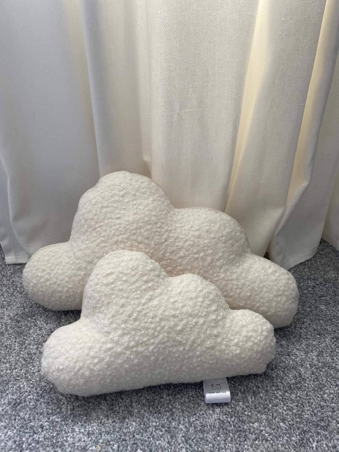 Boucle cloud cushion set neutral nursery decoration boucle cloud pillow baby nursery decor cloud ... | Etsy (UK)