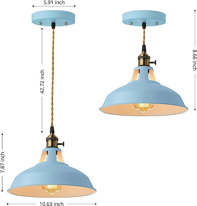 KWOKING Lighting Lovely Industrial 1 Light Pendant Lamp Modern Ceiling Lights with Adjustable Cor... | Amazon (US)