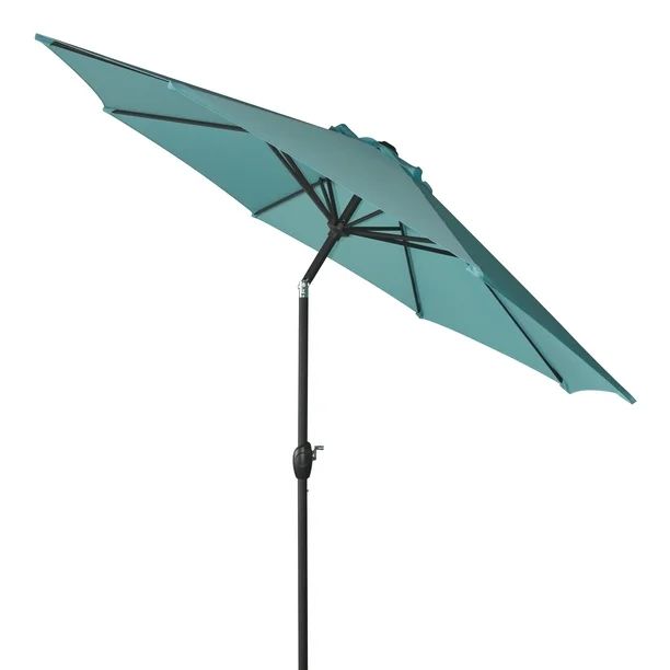 Mainstays 9' Outdoor Tilt Market Patio Umbrella - Aqua | Walmart (US)