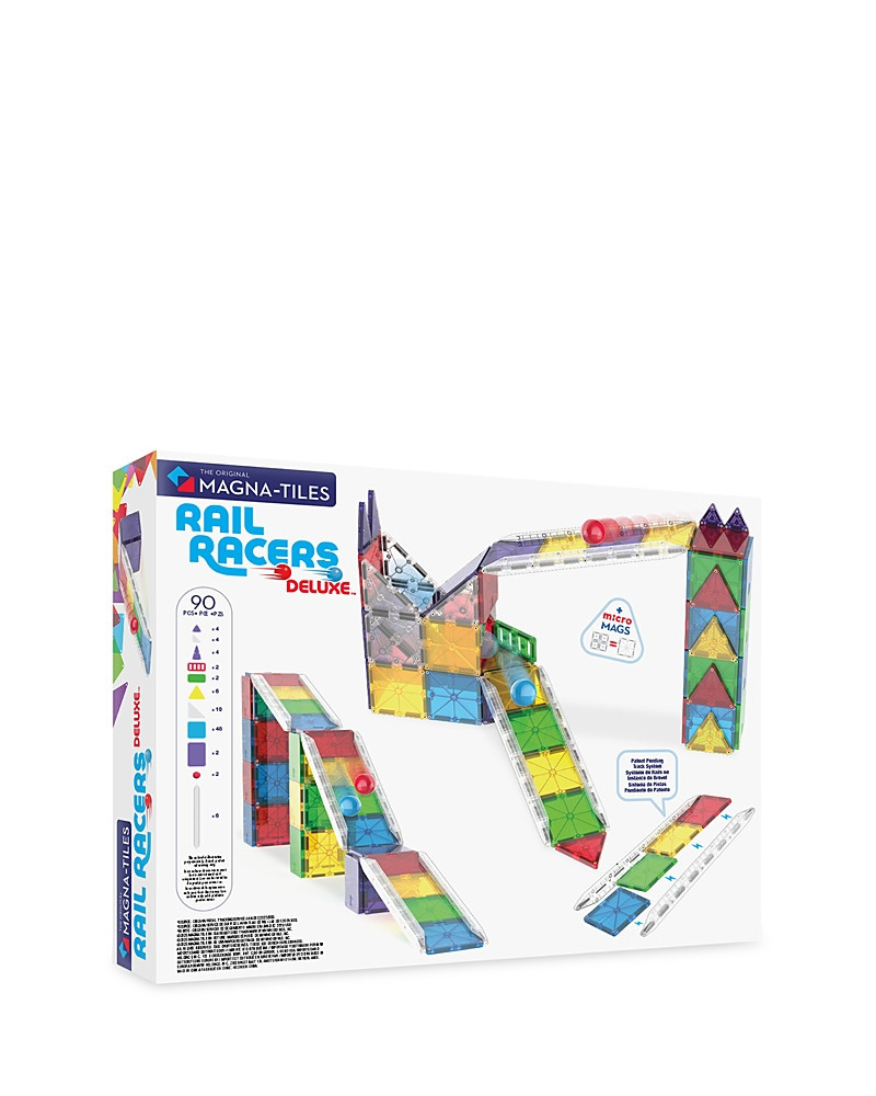 Magna-Tiles Rail Racers Deluxe Magnetic Construction Set, 90 Piece - Ages 3+ | Bloomingdale's (US)