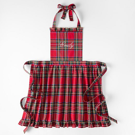 Tartan Plaid Ruffle Apron | Mark and Graham