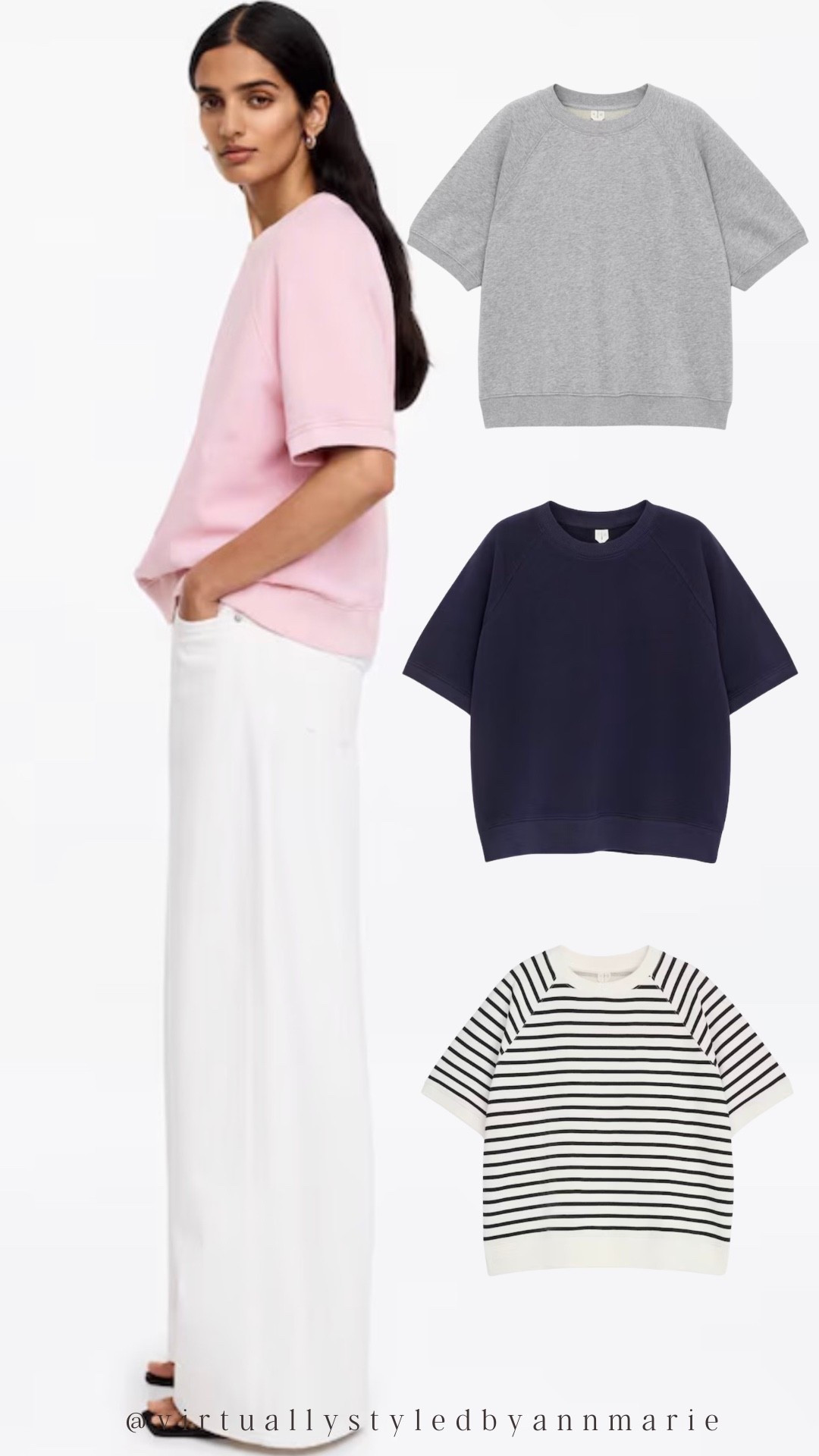Shirt sleeved terry sweatshirt undet £40 & comes in multiple colours