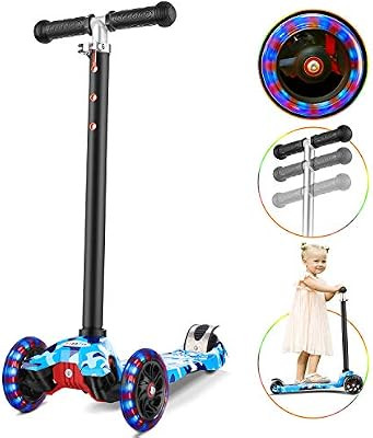 Hikole Scooter for Kids, Kick Scooter for Toddlers Girls & Boys with LED Light Up Scooters Wheels... | Amazon (US)