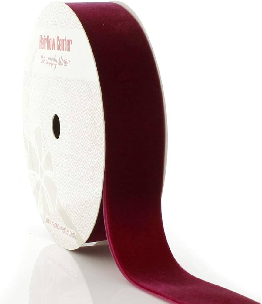 HBC 1" Velvet Ribbon 275 Wine - 25 Yards | Amazon (US)