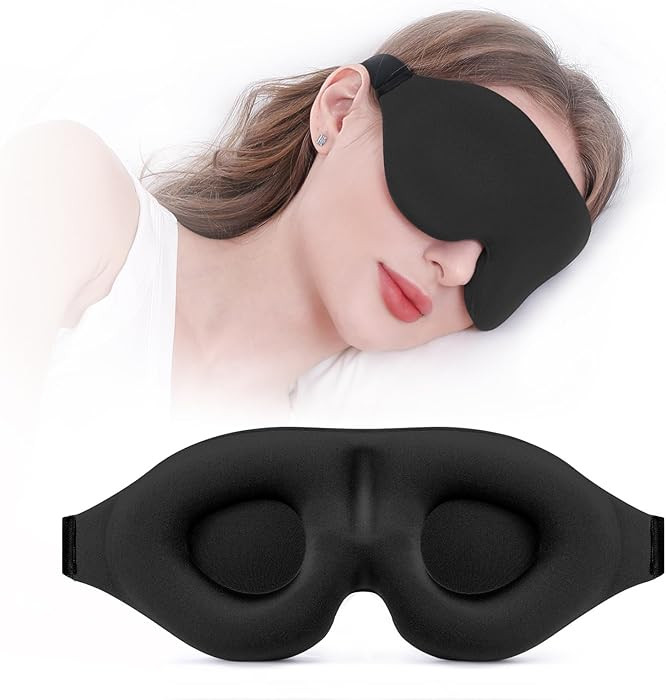 YIVIEW Sleep Mask for Side Sleeper, Complete Light Blocking 3D Sleeping Eye Mask, Soft Breathable... | Amazon (US)