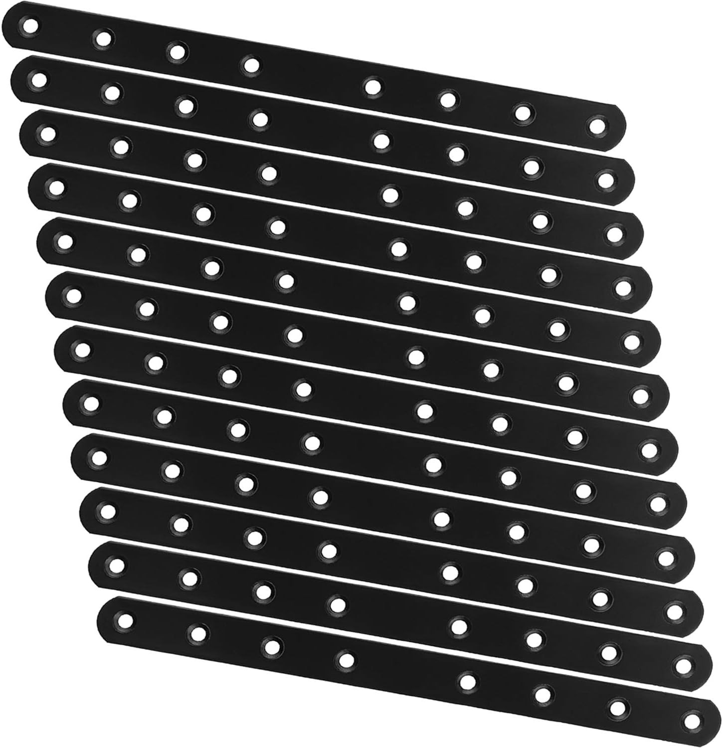 12 PCS 10 Inch Mending Plate Black Straight Braces for Wood Heavy Duty Corner Braces Straight Met... | Amazon (US)
