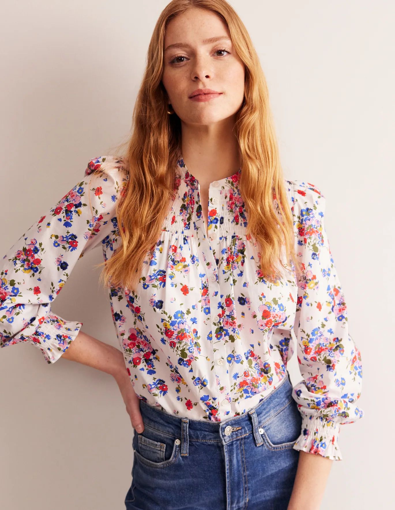 Helena Cotton Blouse | Boden (US)